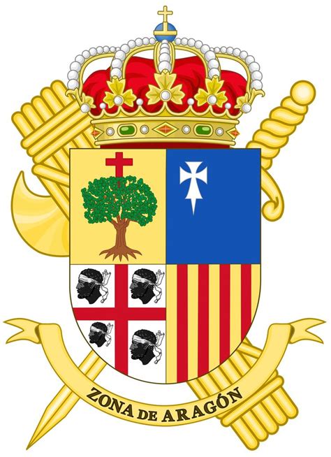 8th zone of the guardia civil of aragon coat of arms aragon heraldry