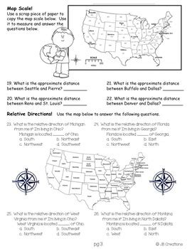 Sample 4th grade social studies worksheets. 4th Grade Social Studies Map Skills Assessment ...