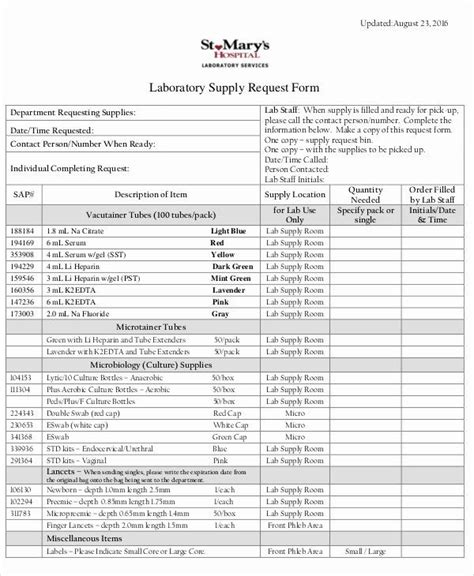 Supply Order Forms Unique Sample Supply Request Form 10 Examples In