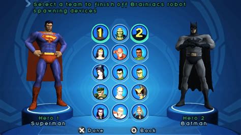 Justice League Heroes All Characters Psp Youtube