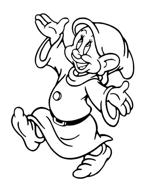 Sleepy Dwarf Coloring Pages