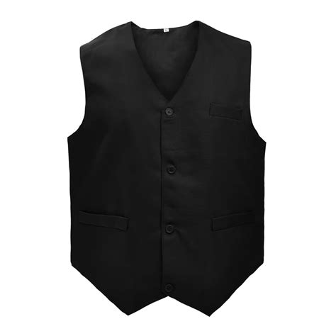5 Packs Unisex Waiter Uniform Vest Bartender Waitress Botton Workwear