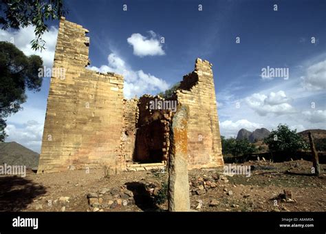 Sabean Temple Of Yeha Axum Ethiopia Stock Photo Alamy