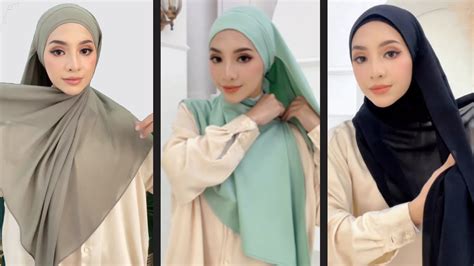 Shawl Raya Tutorial Cara Pakai Tudung Shawl Simple Cantik And Ringkas