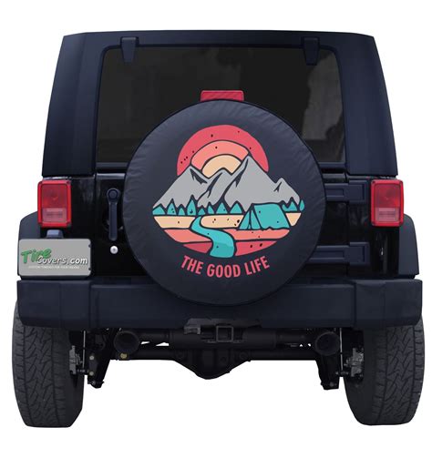 The Good Life Base Camp Custom Tire Cover Jeep Spare Tire Covers