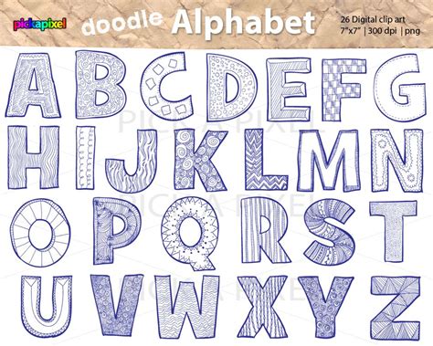 Doodle Art Letters Doodle Lettering Lettering Alphabe