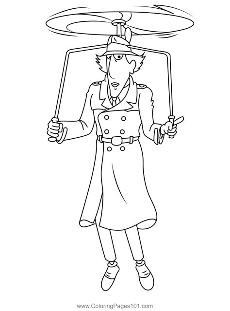 Fly Inspector Gadget Coloring Page Printable Coloring Pages Coloring