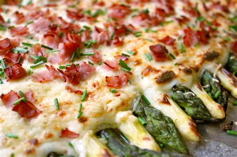 Gratin aux asperges et jambon