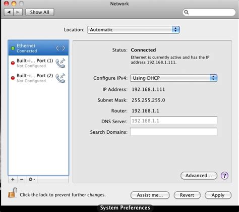 How to view or change. Assigning a static IP address on a wireless Mac computer ...