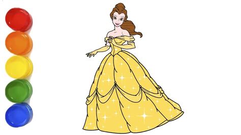 How To Draw Belle Beauty And The Beast Drawing And Coloring