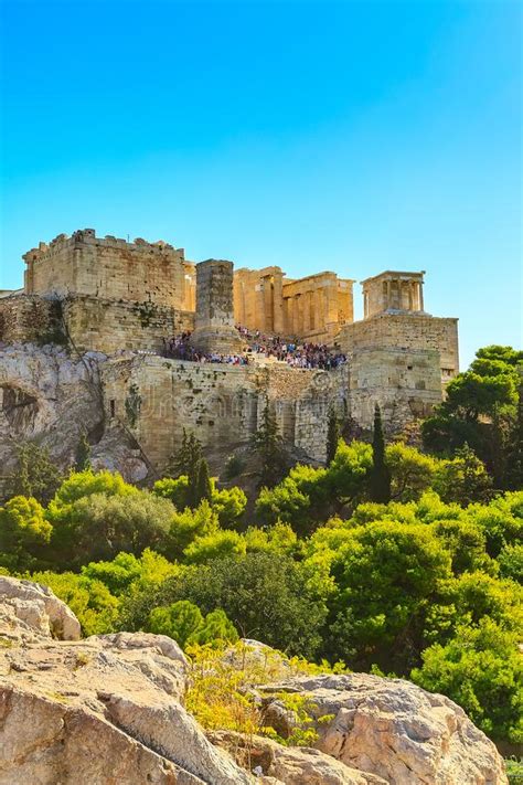 Day View Of Acropolis In Athens Greece Editorial Photo Image Of