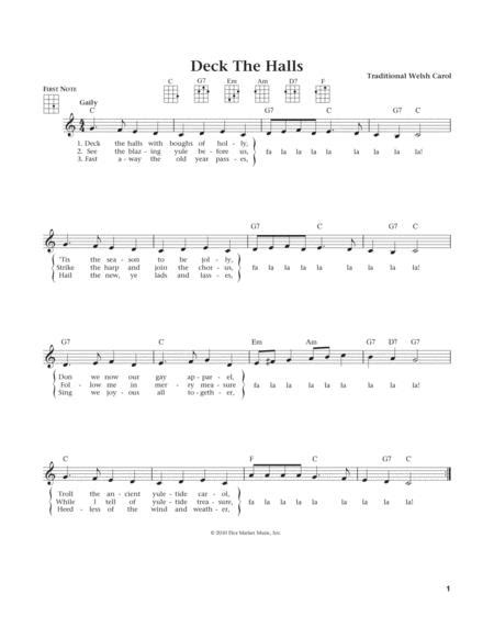 Deck The Hall From The Daily Ukulele Arr Liz And Jim Beloff By Traditional Welsh Carol
