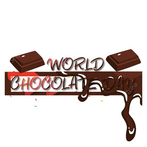 World Chocolate Day Lequid Color With Colorful Font Element World