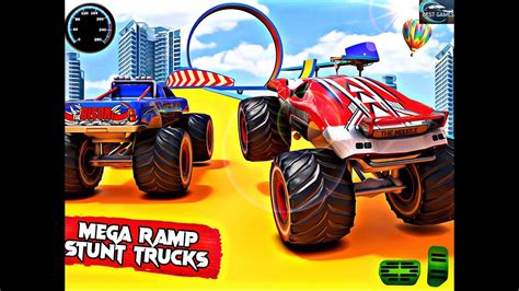 Monster Truck Mega Ramp Impossible Driver Car Extreme Gt Racing