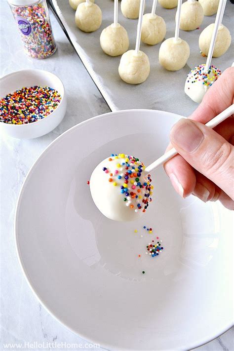 Birthday Cake Pops With Sprinkles Recipe Rainbow Sprinkle Cakes Cake Pop Recipe Easy