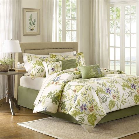 Hawaiian Tropical Leaves Beach House King Comforter Set 7 Piece Bed In