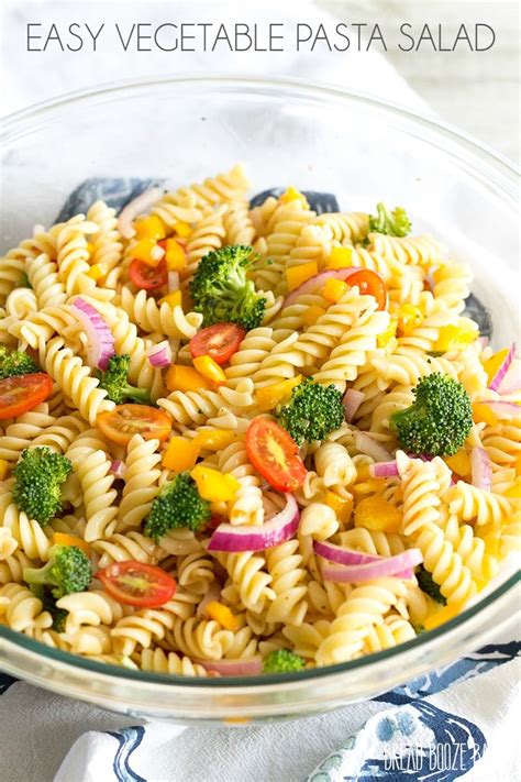These easy pasta salad recipes will sure to be the star dish at your next party or potluck meal. Easy Vegetable Pasta Salad with Italian Dressing ...