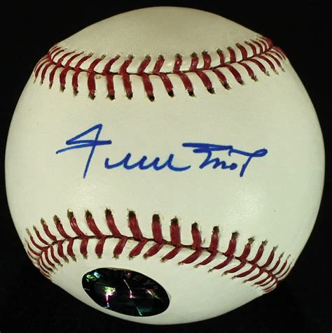 Willie mays giving an autograph, march 1955. Willie Mays Signed OML Baseball (Say Hey Hologram ...