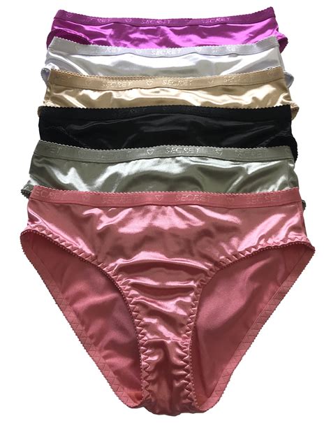 Women Satin Bikini Pack Of Plain Satin Underwear Size L P