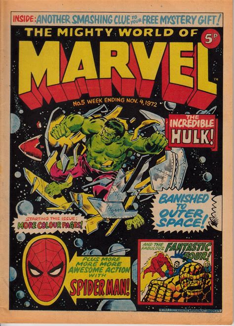 Starlogged Geek Media Again 1972 The Mighty World Of Marvel The