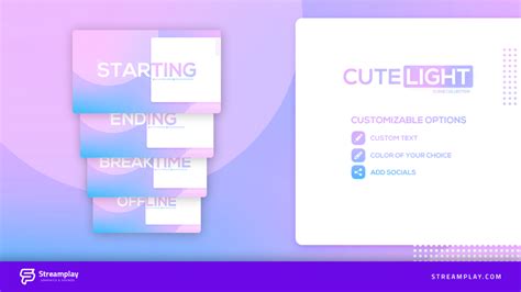 Cute Light Static Stream Package Streamplay Graphics