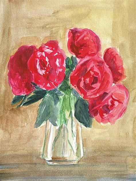 Impressionist Roses Bouquet Painting By Masha Batkova Fine Art America
