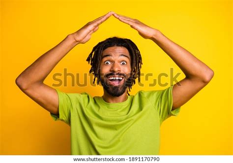 Surprised Dark Skin Guy Hold Hands Stock Photo 1891170790 Shutterstock