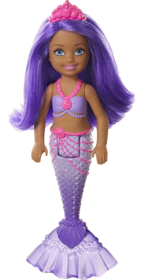 Buy Barbie Dreamtopia Chelsea Mermaid Doll With Purple Hair And Tail