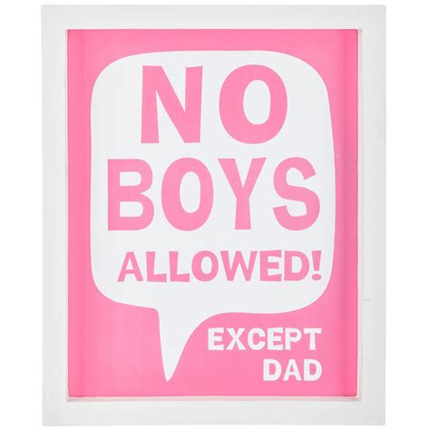 No Boys Allowed Except Dad Wood Wall Decor Hobby Lobby 1294651