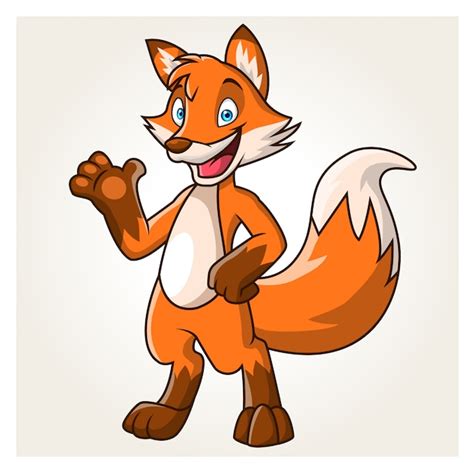 Premium Vector A Cute Fox Cartoon Mascot