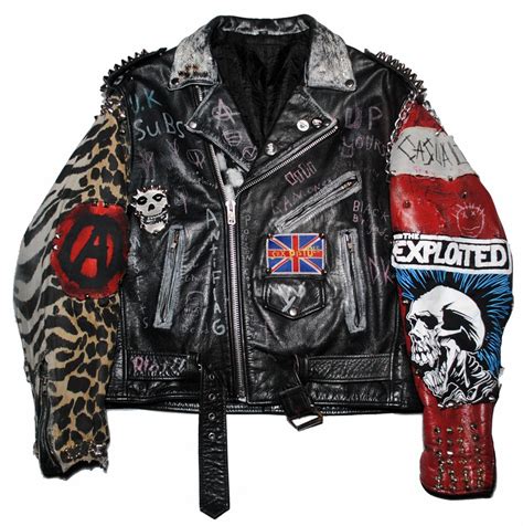 Never built a punk jacket, but i've been thinking about it for years and know just how i'd go about it. Offspring Punk Jacket | Painted leather jacket, Punk jackets, Leather jacket