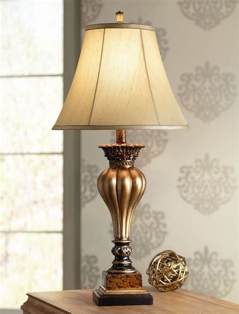 Regency Hill Traditional Table Lamp Vase Silhouette With Fluting And