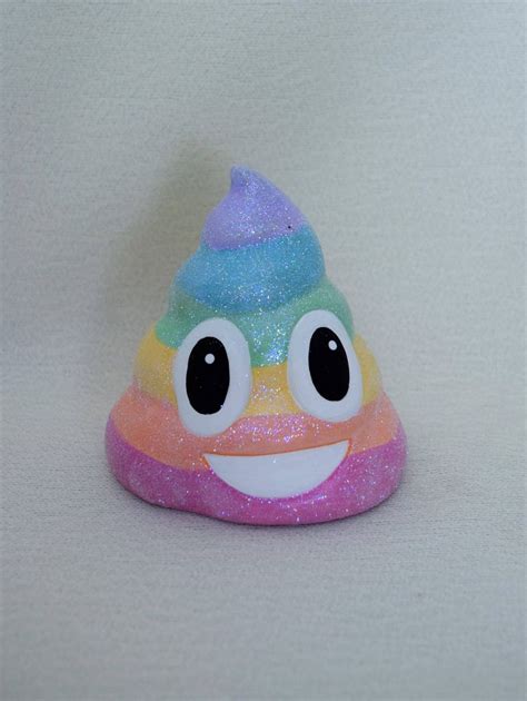 Emoji Rainbow Poop Unicorn Poop Ceramic Poop Rainbow Etsy