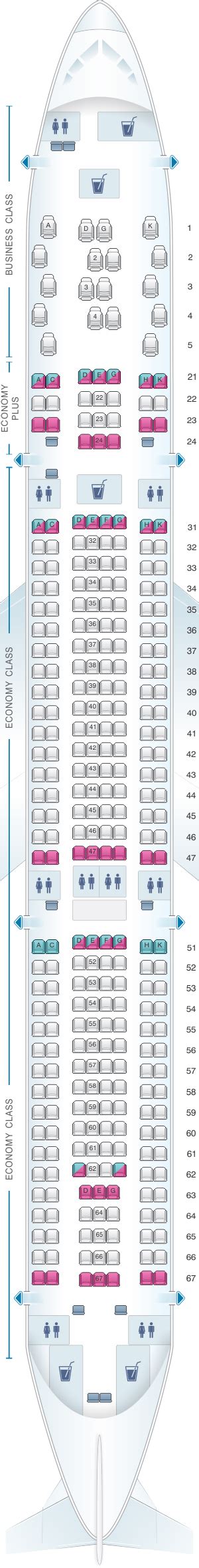 Seat Map Philippine Airlines Airbus A330 300 309pax Seatmaestro