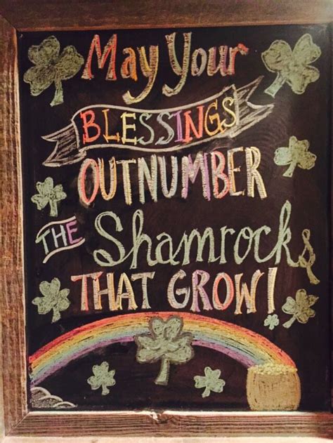 St Patricks Day Chalkboard Art St Pattys Chalkboard Art Shamrock