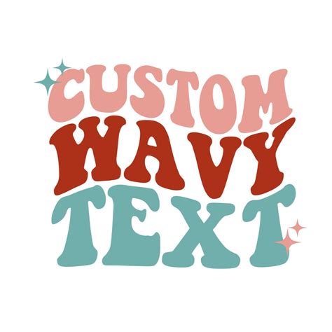 Custom Wavy Stacked Retro Text Font Svg Png Digital Etsy Singapore