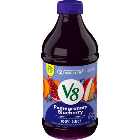 V8 Blends 100 Juice Pomegranate Blueberry Juice 46 Fl Oz Bottle