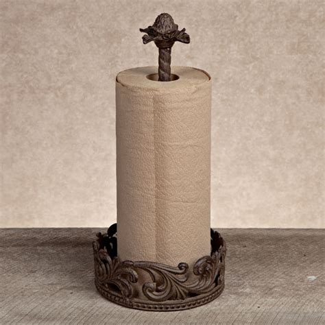 Gg Collection Gracious Goods Brown Metal Paper Towel Holder