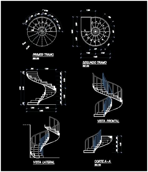 Concrete Spiral Staircase Dwg Block For Autocad • Designs Cad