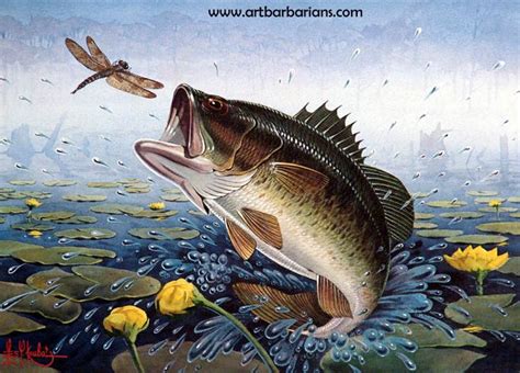 Jumping Bass Painting At Explore Collection Of