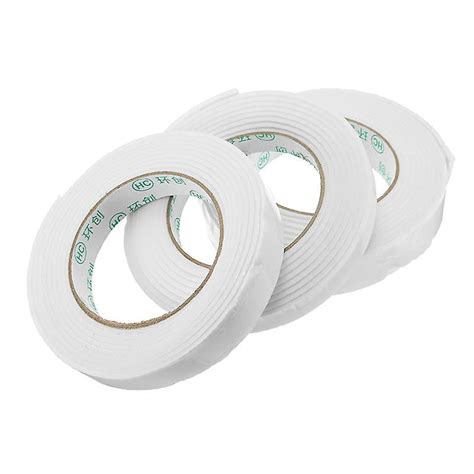 M Long White Pe Foam Double Sided Tape Strong Adhesive Sponge Mounting Tape Widths Fruugo UK