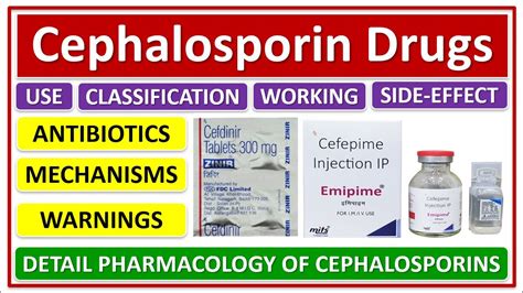 Cephalosporin Drugs Use Classification Pharmacology Mechanism Of