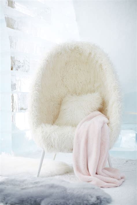 Faux sheepskin soft fluffy area rug. Ivory Furlicious Faux-Fur Cave Chair | Cave chair, Chair ...