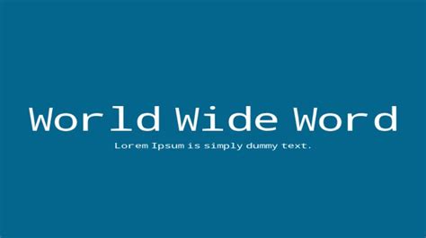 World Wide Word Font Download Free For Desktop And Webfont