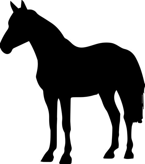 Horse Standing Black Shape Svg Png Icon Free Download 74359