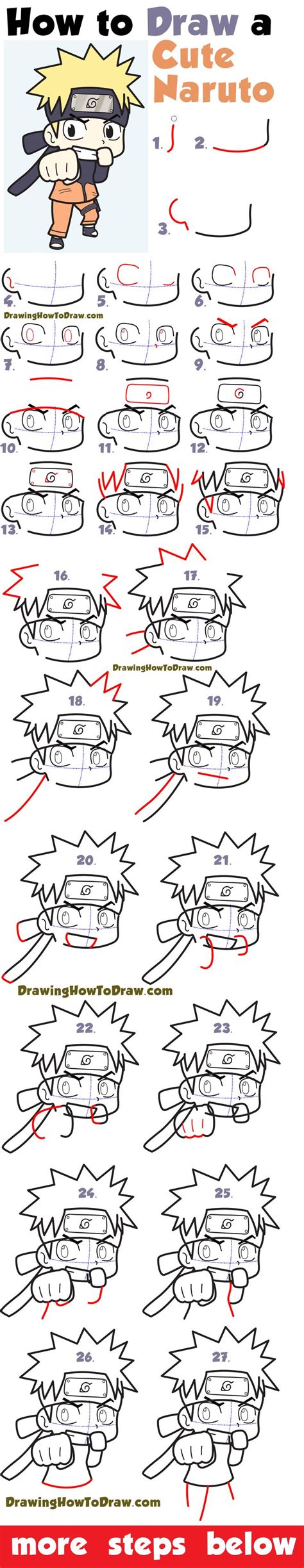How To Draw A Cute Chibi Naruto Easy Step By Step Drawing Tutorial
