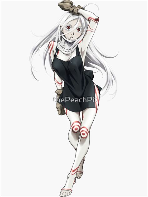 Deadman Wonderland Shiro Full Body With Black Apron Sticker For Sale By Thepeachpit Redbubble