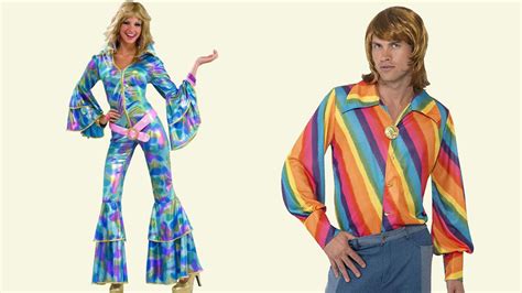 Blue Disco Shirt Groovy Retro Hippie 70s 60s Adult Mens Halloween