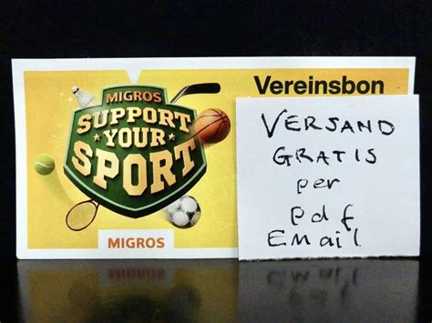 5 Support Your Sport Migros Vereinsbons Kaufen Auf Ricardo
