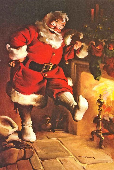 Santa Clause By Haddon Sundblom Vintage Christmas Cards Christmas